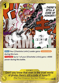 Don't you know that even in the cruel world of pirates there's still a code of honor?!! (OP17-115)