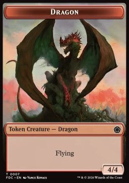 Dragon Token (R 4/4) // Treasure Token