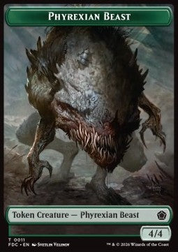 Phyrexian Beast Token (G 4/4) // Beast Token (G 3/3)